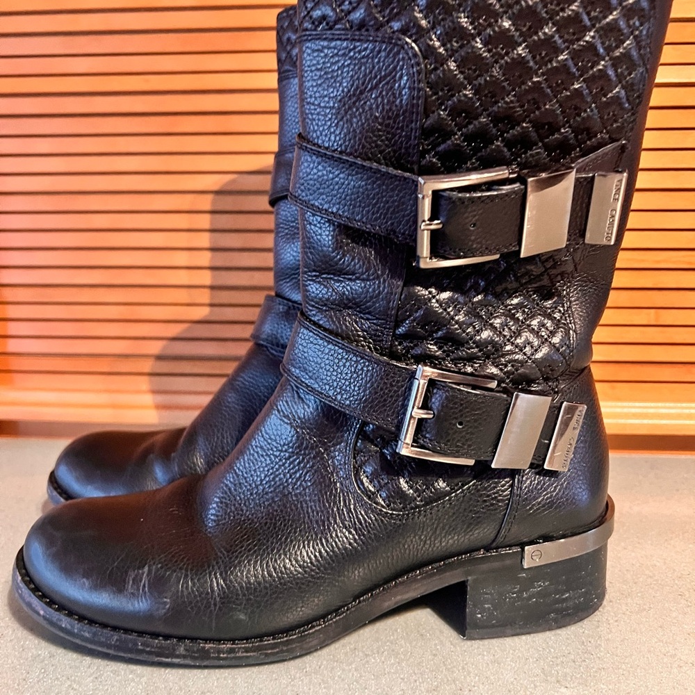 Vince Camuto Black Leather Boots